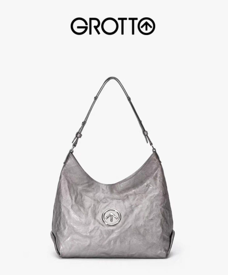 Grotto Hobo Large in grey, Women's Fashion, Bags Wallets