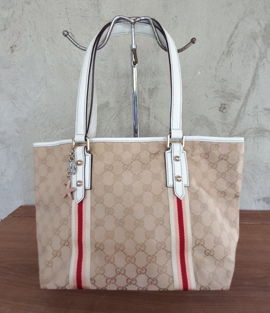 Gucci GG Canvas Monogram Jolicoeur Small Tote, Luxury, Bags & Wallets on  Carousell