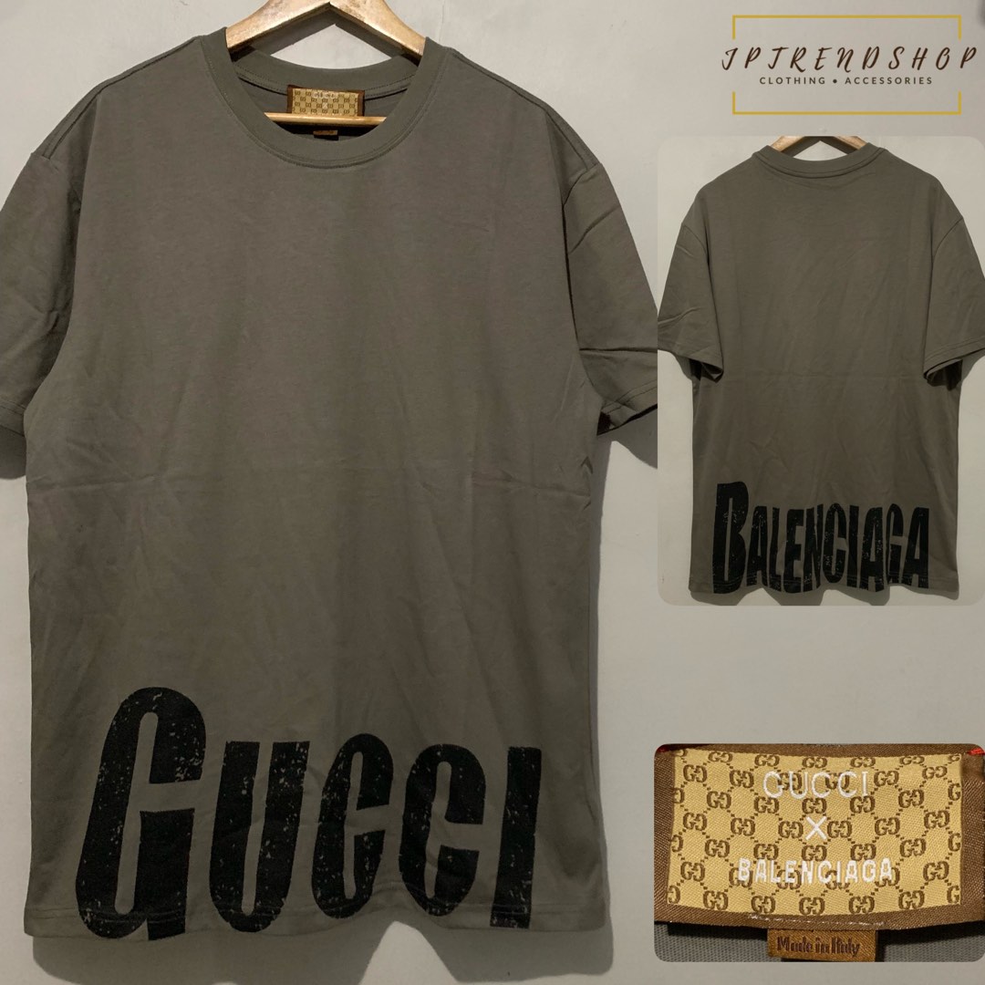 GUCCI X BALENCIAGA SPRAY PAINT T-SHIRT, Men's Fashion, Tops & Sets