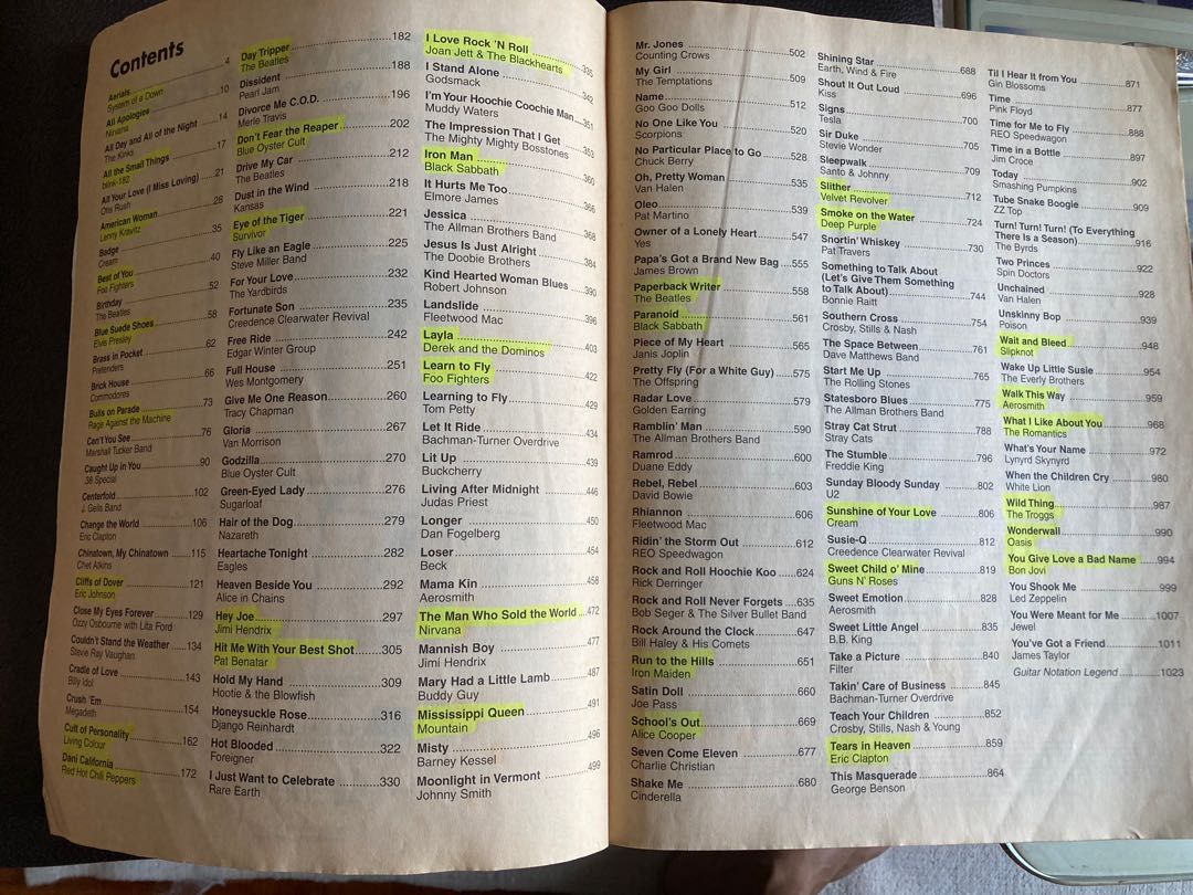 Guitar Tab White Pages Volume 1, Hobbies & Toys, Music & Media, Music