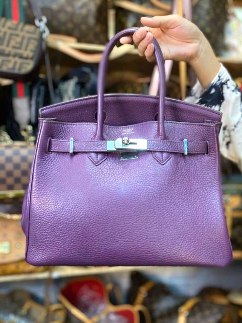 Purple birkin bag best sale price