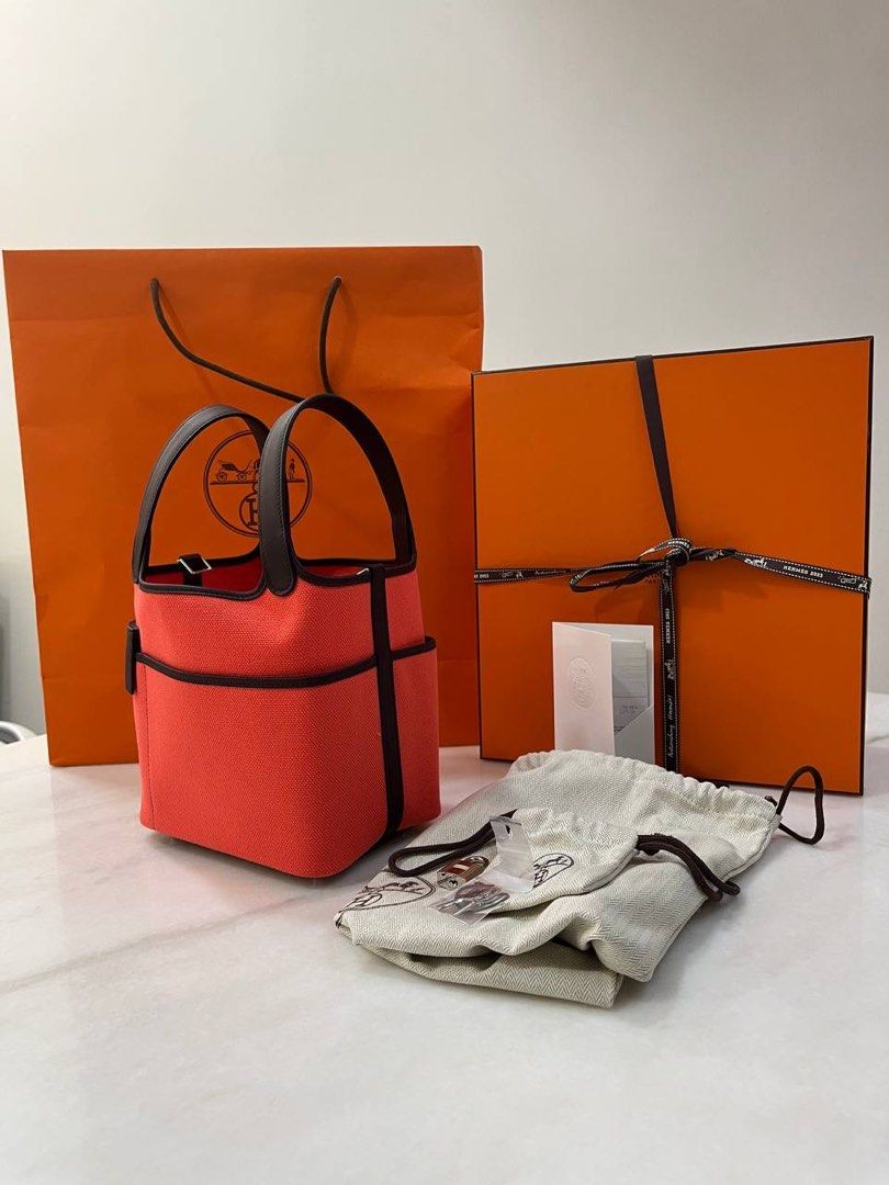 Hermes Picotin Cargo 18 Rose Texas and Rouge Sellier Swift and Toile C –  Madison Avenue Couture