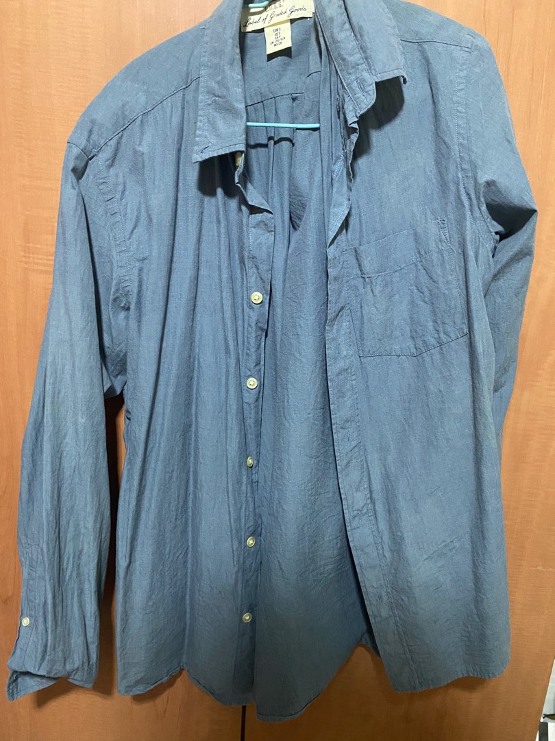 H&M long sleeved shirt, Men's Fashion, Tops Sets, Shirts