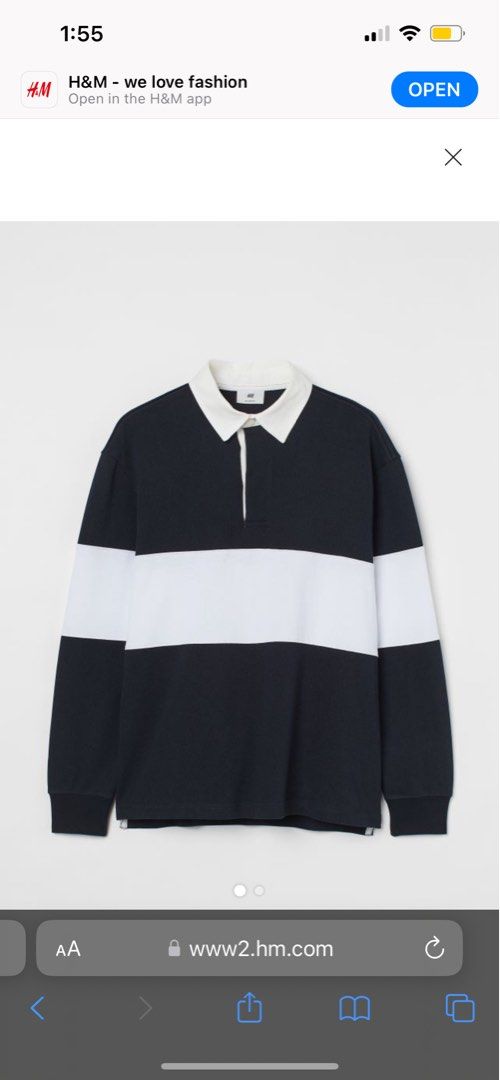 H and m rugby shirt 2025