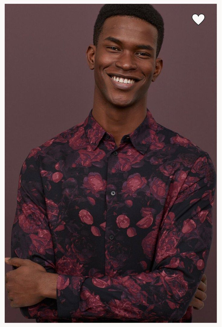 H&m slim fit viscose shirt discount
