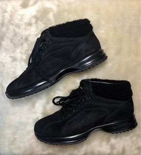 Authentic Hogan by Karl Lagerfeld Suede Flat Ankle Boots