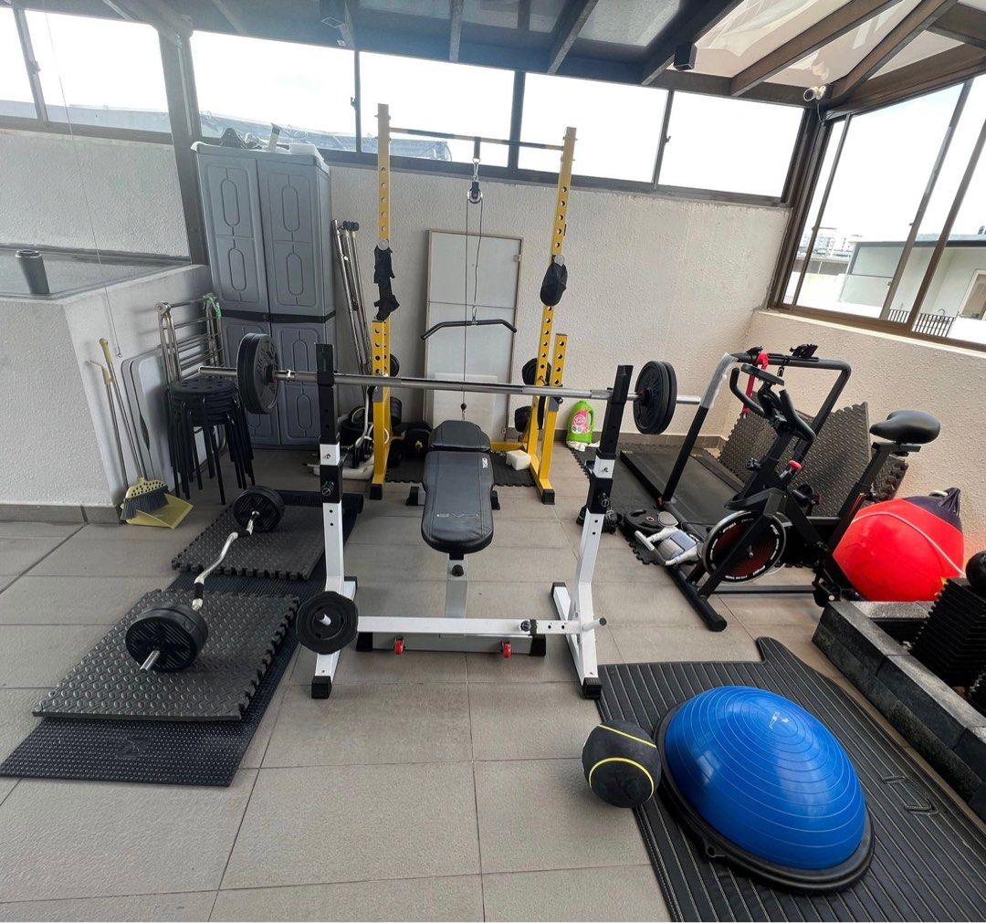 Exercise equipment on sale setup