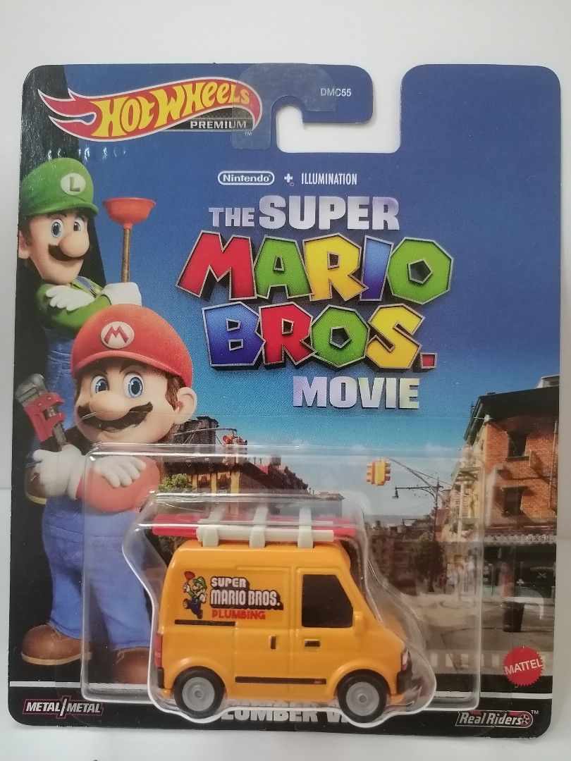 Hot Wheels 2023 Premium Retro Entertainment Super Mario Movie Plumber Van