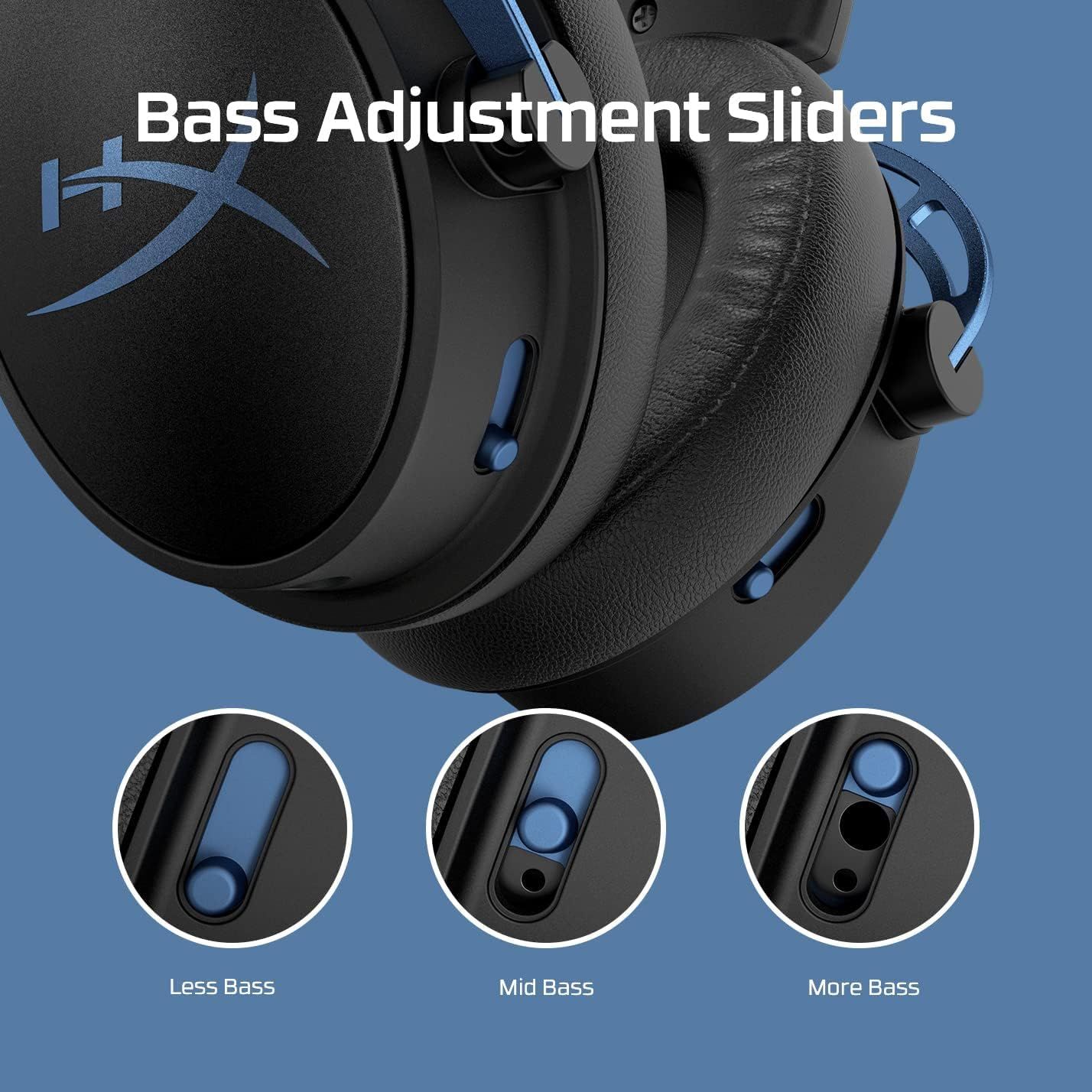 HyperX Cloud Alpha S PC Gaming Headset 7.1 Surround Sound Adjustable Bass Dual Chamber Drivers Chat Mixer Breathable Leatherette Memory Foam