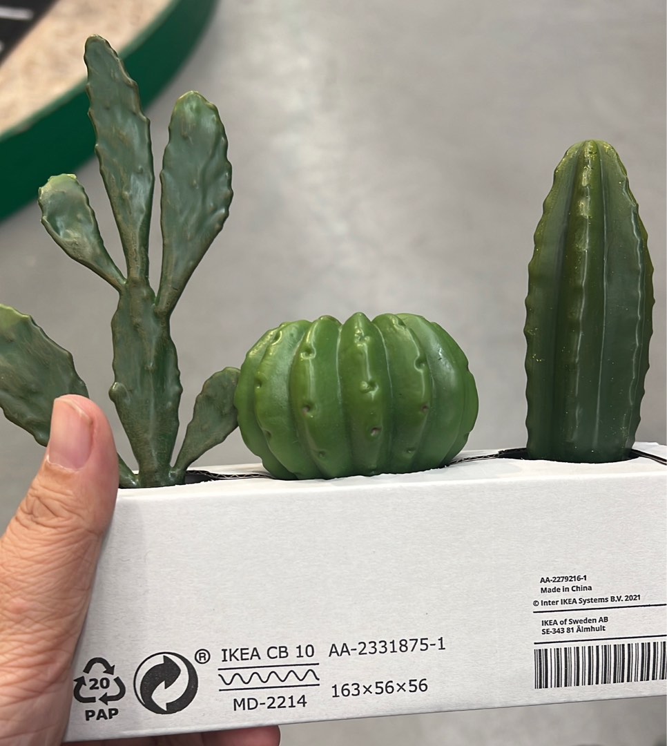 Ikea cactus3 pieces, Furniture & Home Living, Home Decor, Artificial