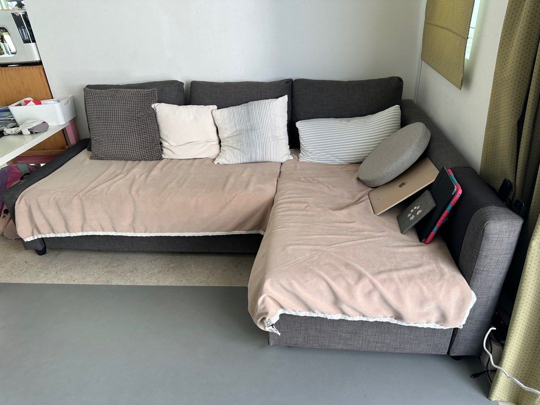 IKEA L Shape Sofa, Furniture & Home Living, Furniture, Sofas on Carousell