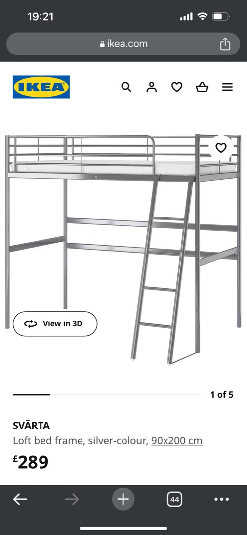 Ikea Loft Bed, Furniture & Home Living, Furniture, Bed Frames