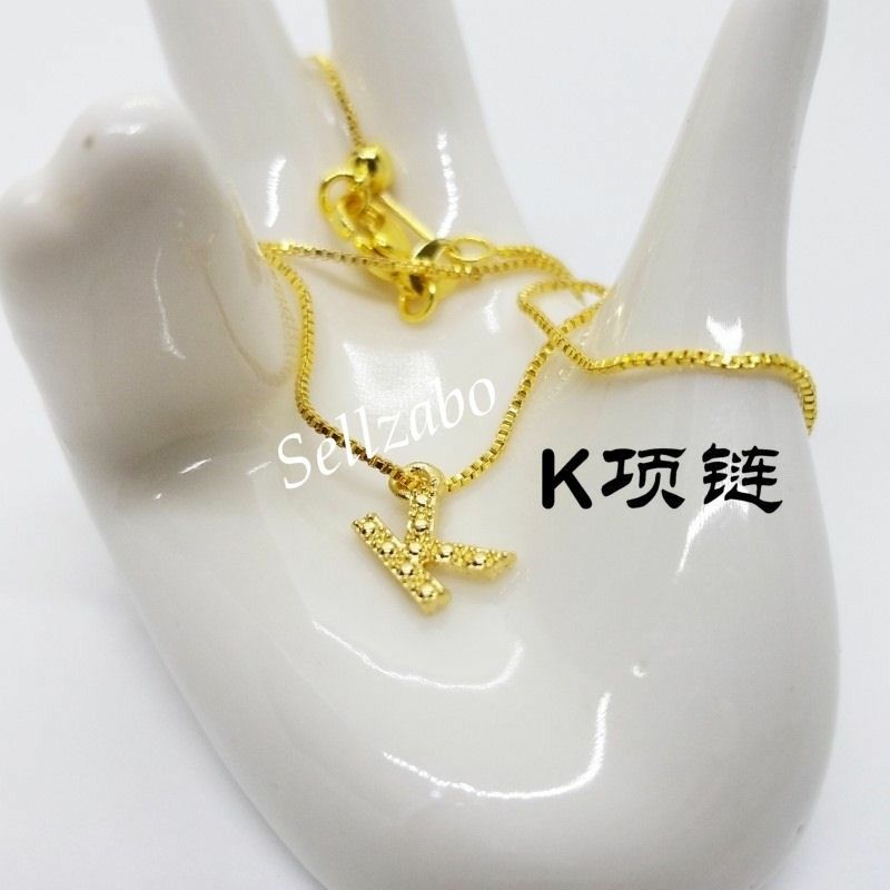 Gold chain with hot sale k pendant