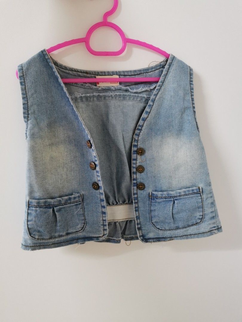 Kids Denim Vest Babies Kids Babies Kids Fashion on Carousell