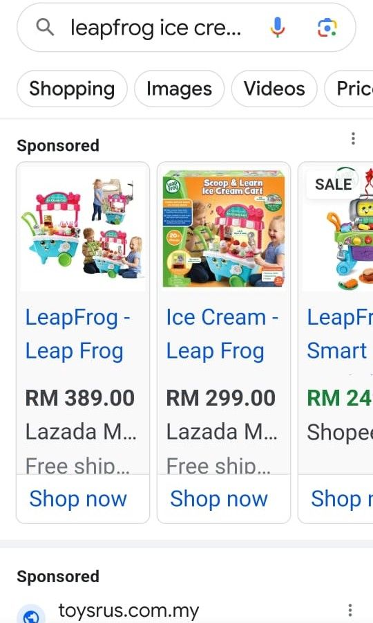 Leapfrog ice outlet cream cart mothercare