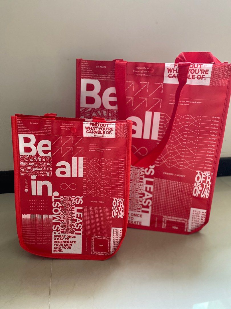 Lululemon plastic sales bag
