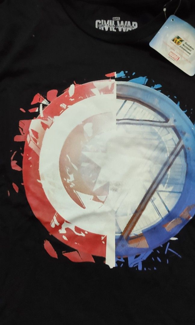 T-shirt Homme Marvel Civil War - Choix Du Design, Taille 2XL, Neuf Avec étiquettes, Motif Graphique Blanc