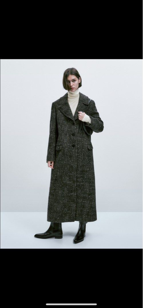 Massimo Dutti Limited Edition Long Wool Blend Coat