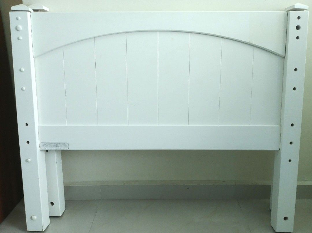 Maxtrix kids double decker white bunk bed frame with straight ladder