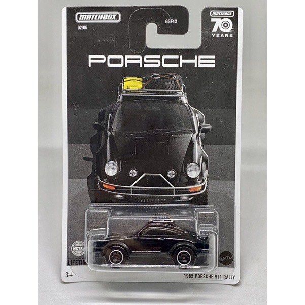 MBX Matchbox 1985 PORSCHE 911 RALLY Black SUV Racing Sports 70 th