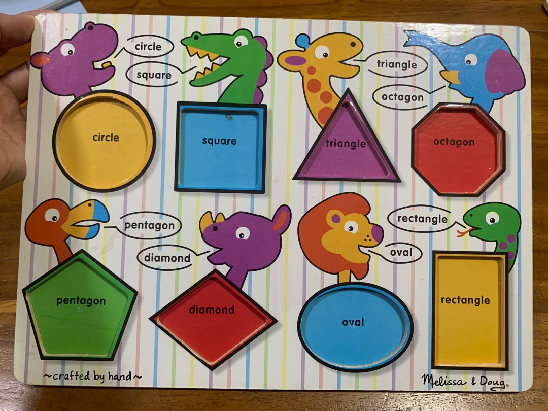 Melissa and doug sale wooden shape puzzle