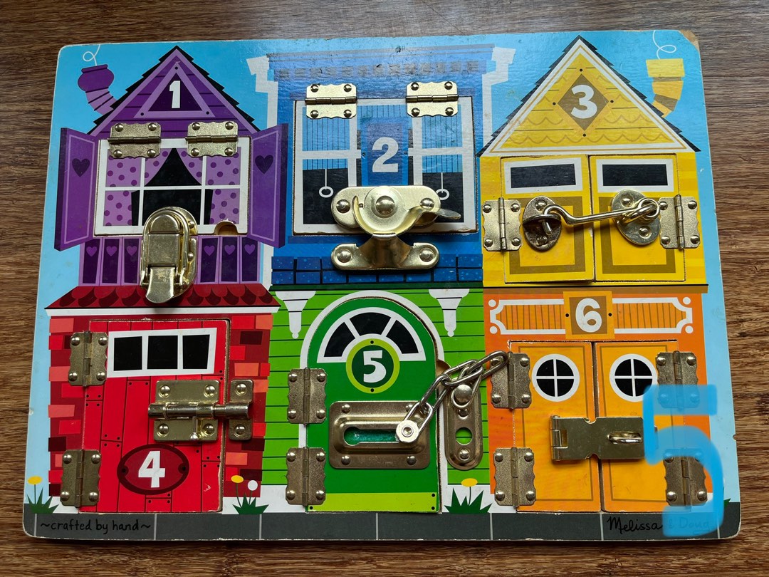 Melissa & Doug Latches Wooden Activity Board, Babies & Kids, Infant