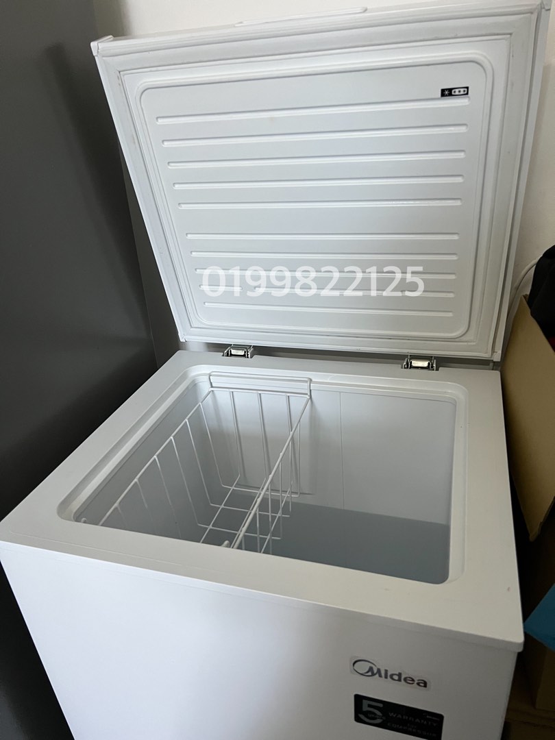 MIDEA 130L Deep Freezer / Chest Freezer, TV & Home Appliances, Kitchen
