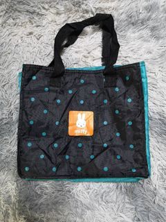 Miffy Black Insulated Drawstring Tote Bag