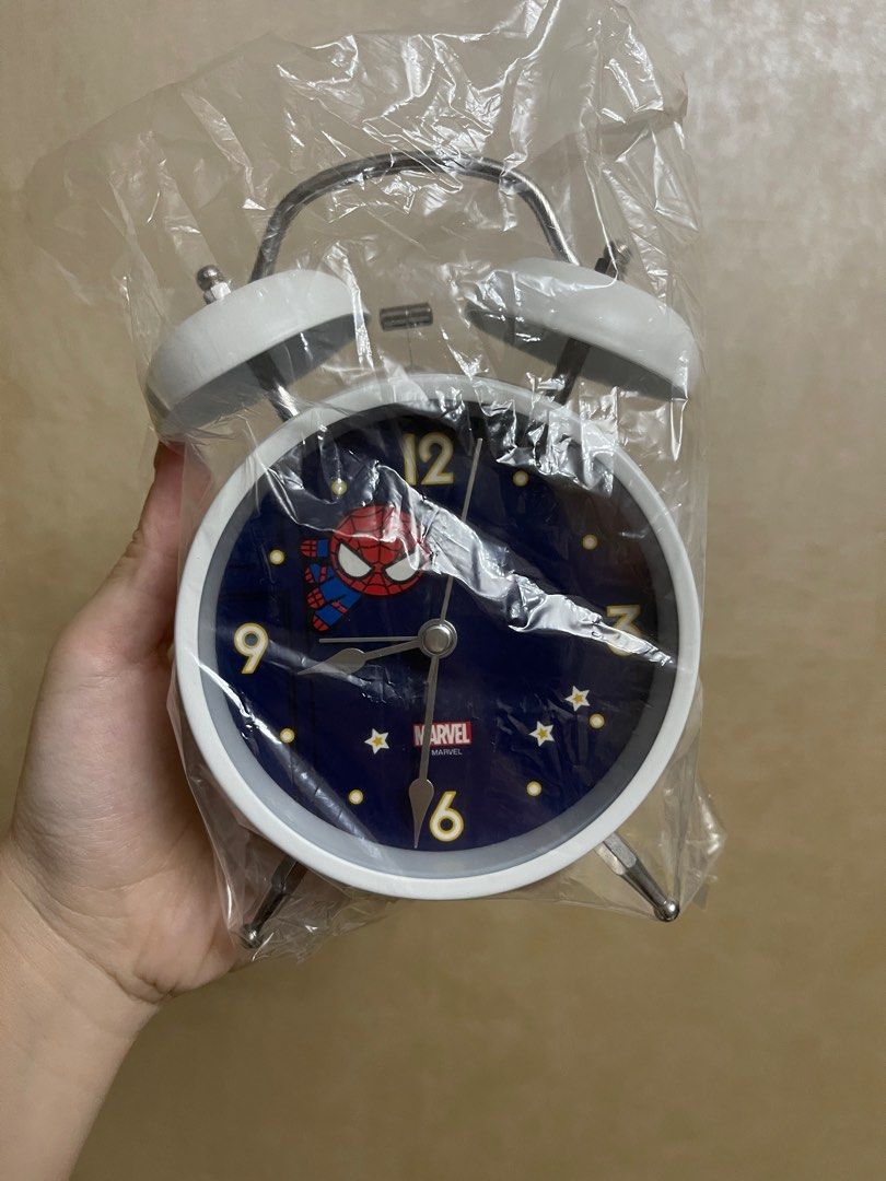 Miniso Marvel themed alarm clock, Furniture & Home Living, Home Decor, Clocks on Carousell