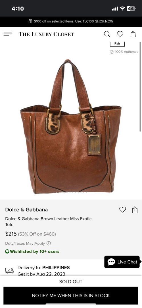 Miss Exotic Dolce & Gabbana Tote Bag