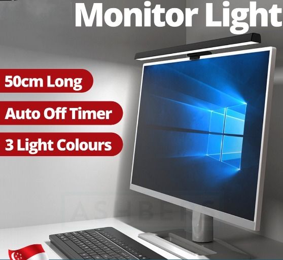 Monitor Light, 50cm Adjustable LED Computer Screen Bar with Timer ...