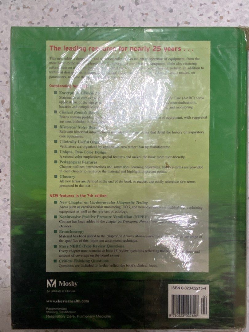 七新Mosby Respiratory Care Equipment 呼吸治療學系/呼吸照護學習 國考專用書, 哩哩扣扣, 其他在旋轉拍賣