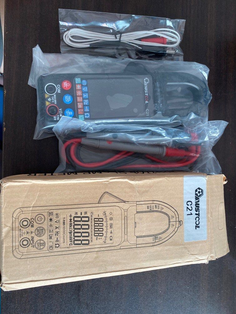 MUSTOOL C21 AC/DC Current Voltage Digital Clamp Meter Large Color ...