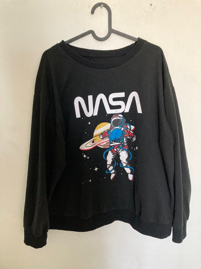 NASA plus size hoodie xl 2xl Women s Fashion Tops Longsleeves on Carousell