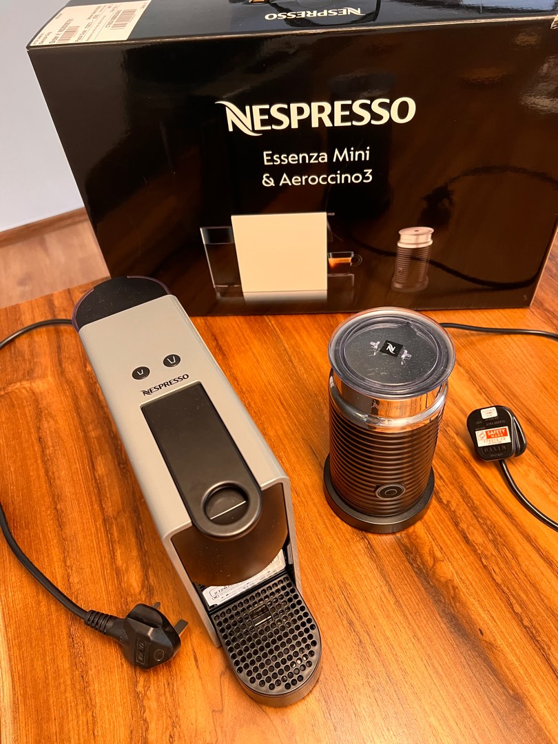 Nespresso Essenza Mini Coffee Machine & Aeroccino 3, TV & Home