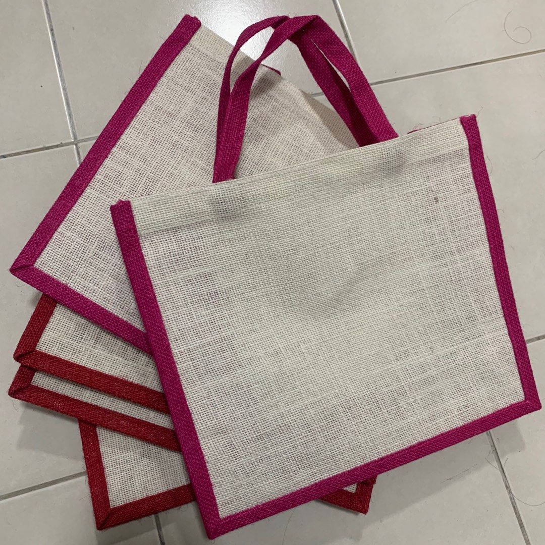 New A4 Size Jute Bag (5 pcs), Women's Fashion, Bags & Wallets, Tote Bags on Carousell