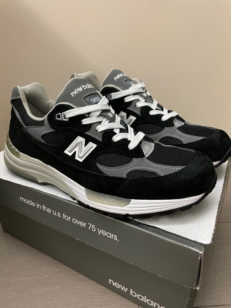 New Balance 992EB 黑, 男裝, 鞋, 波鞋- Carousell