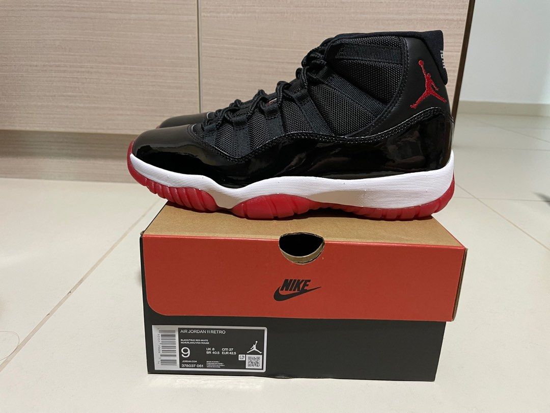 Nike Air Jordan 11 Retro 'Bred', Men's Fashion, Footwear, Sneakers on  Carousell