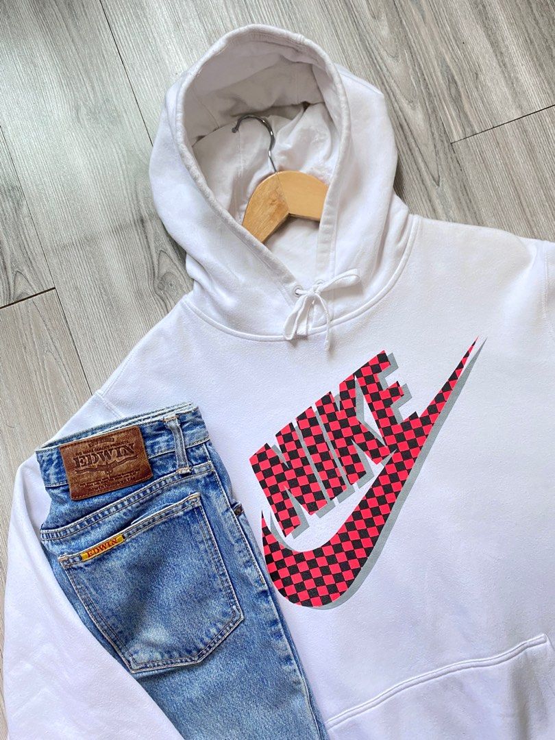Nike Checkered big swoosh hoodie