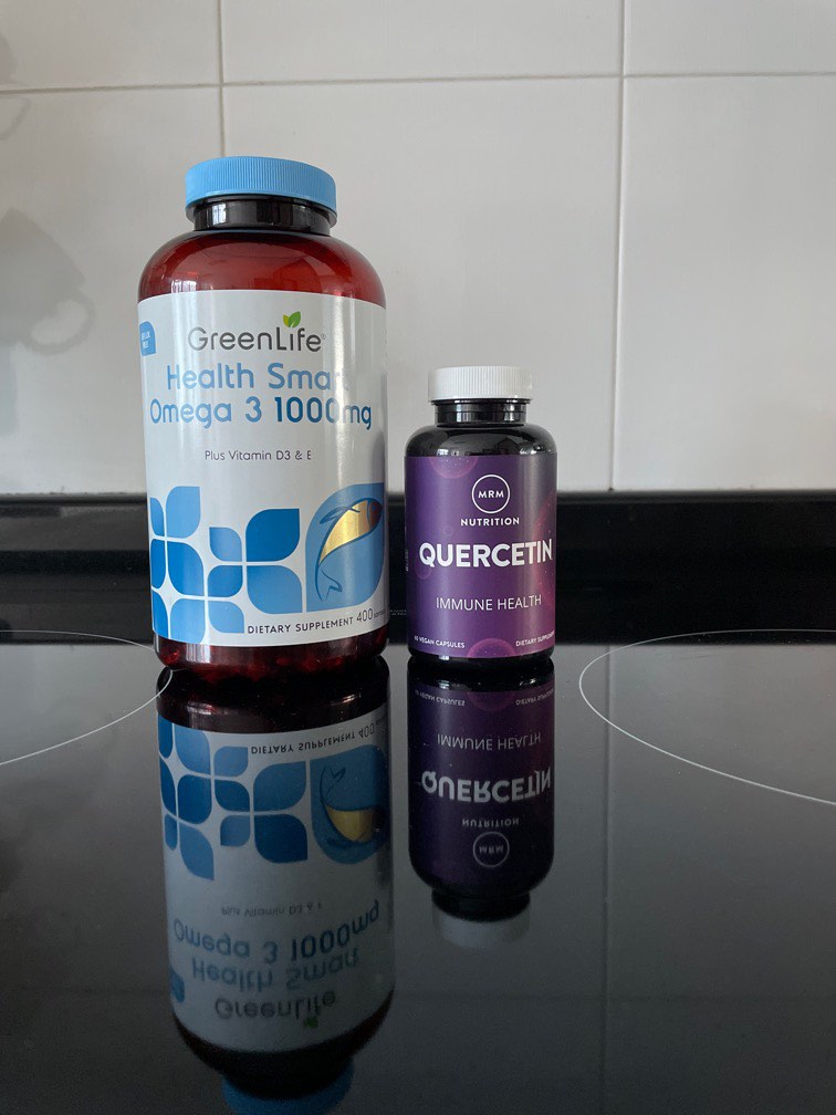 Omega 3 (1000mg) & Quercetin, Health & Nutrition, Health Supplements