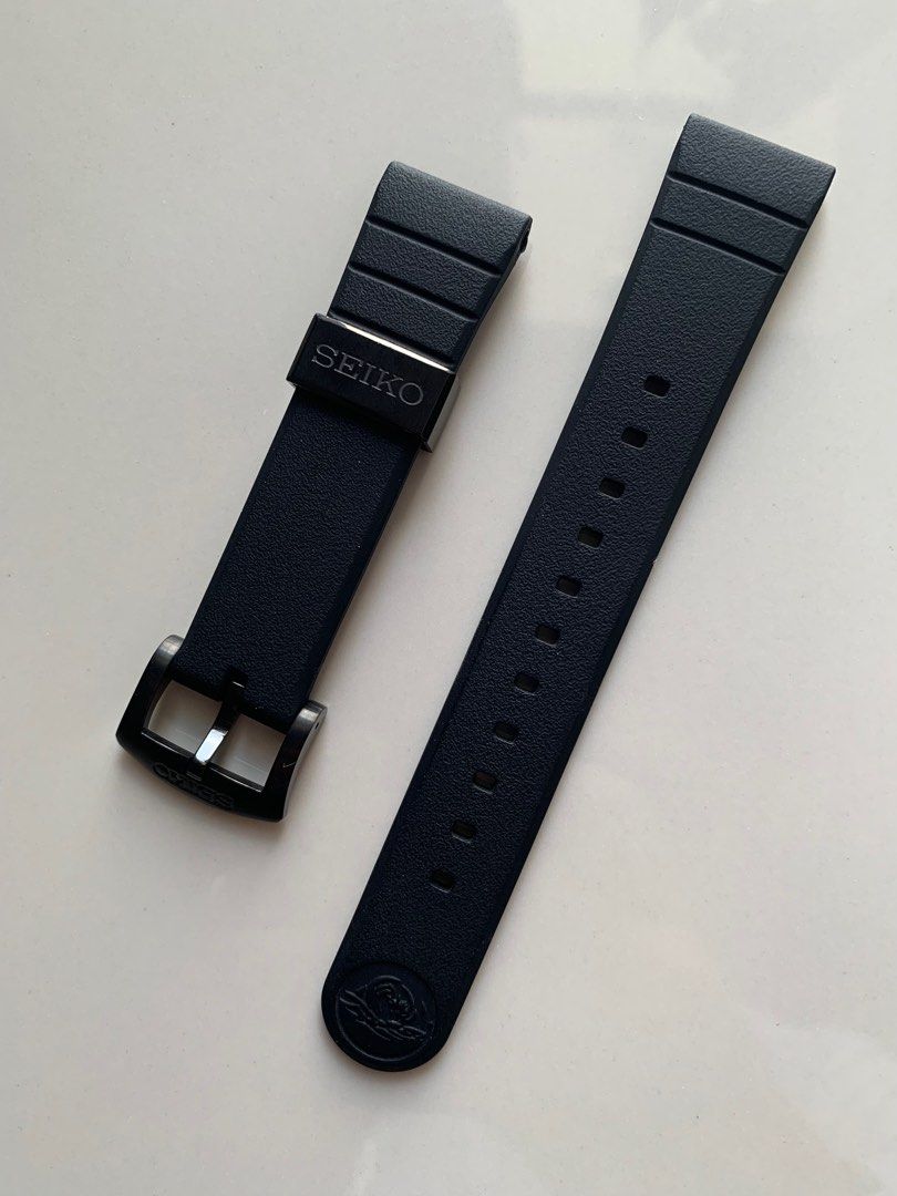 (Original) Seiko Prospex Black Silicone Strap (20mm ) with Black Buckle