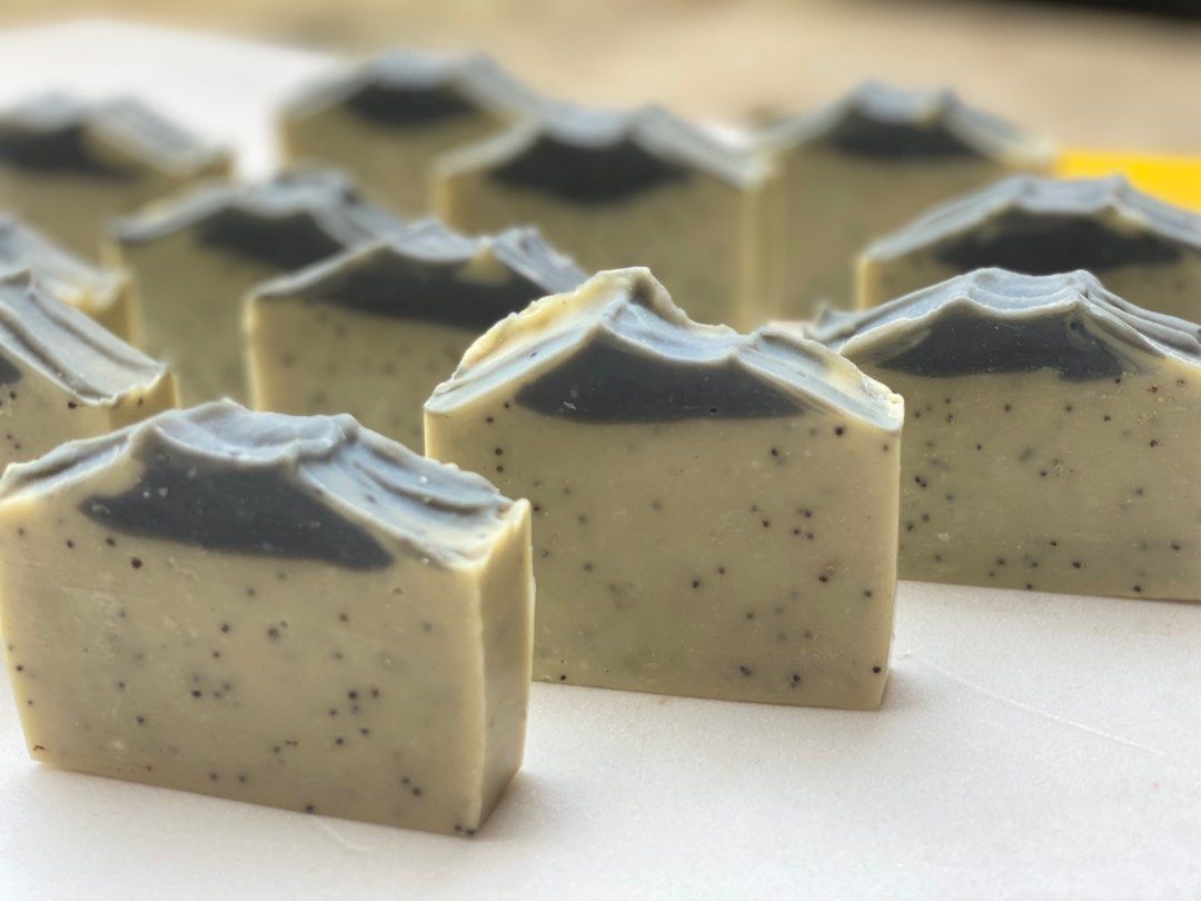 Peppermint Charcoal Exfoliating Soap Handmade Cold Process, Beauty