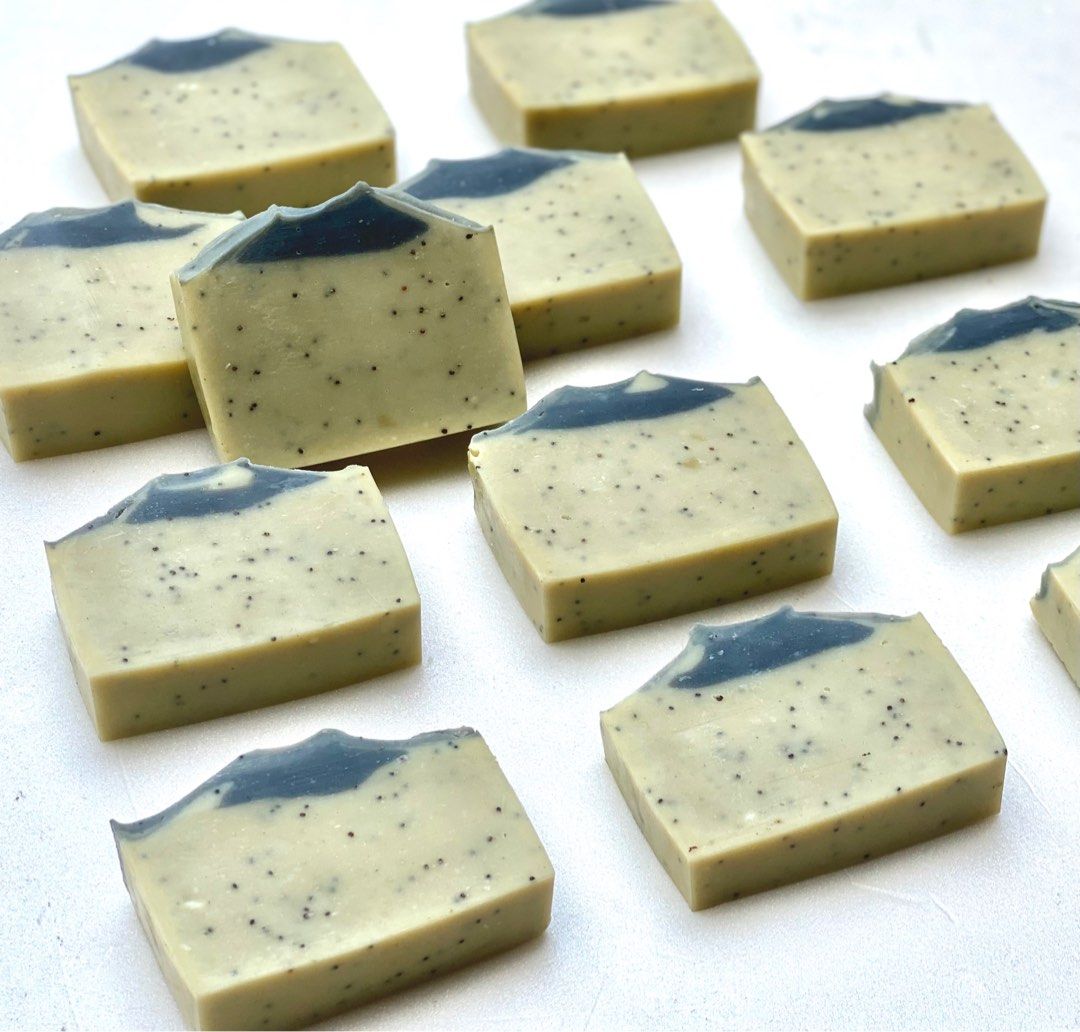 Peppermint Charcoal Exfoliating Soap Handmade Cold Process, Beauty