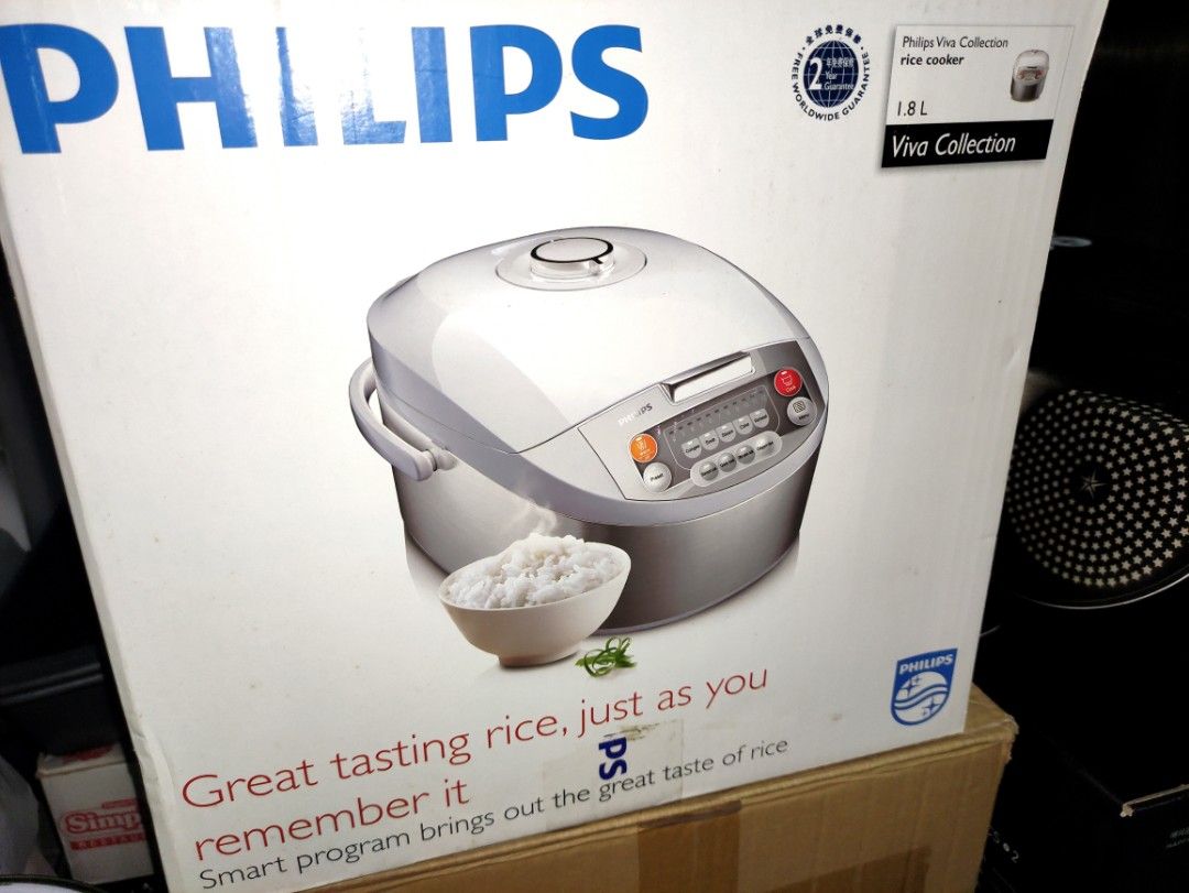 Philips Viva Collection Fuzzy Logic Rice Cooker HD3038, TV & Home