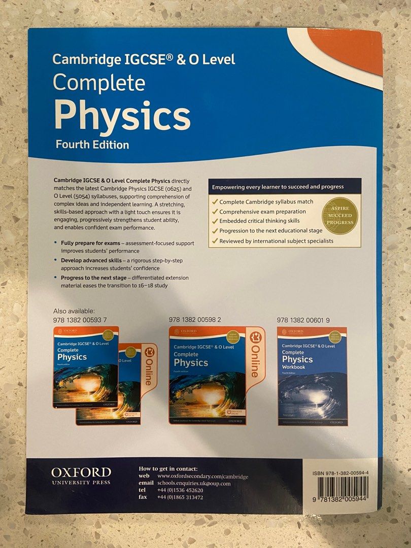 Physics cambridge igcse o level complete textbook fourth edition