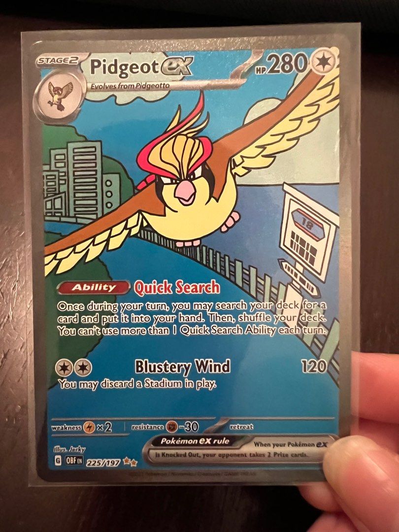 CGC 8.5 Pidgeot ex 225/197 Obsidian Flames Pokemon 海外 即決-