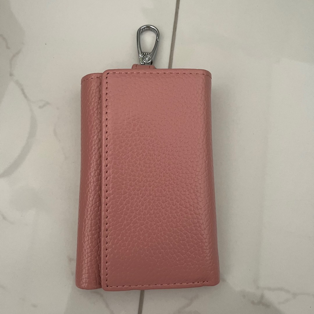 Pink discount key pouch