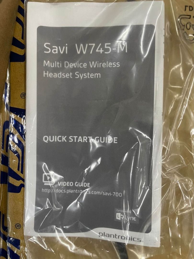 Plantronics Savi W745 M Wireless Headset System Audio Headphones