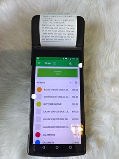 POS wireless handheld Sunmi v2 pro Android Grab merchant, ESabong