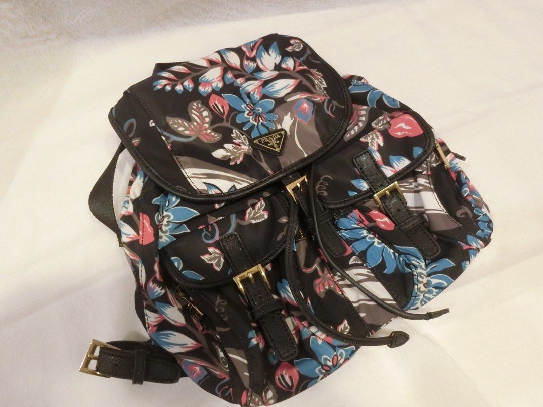 PRADA FLORAL NYLON BACKPACK